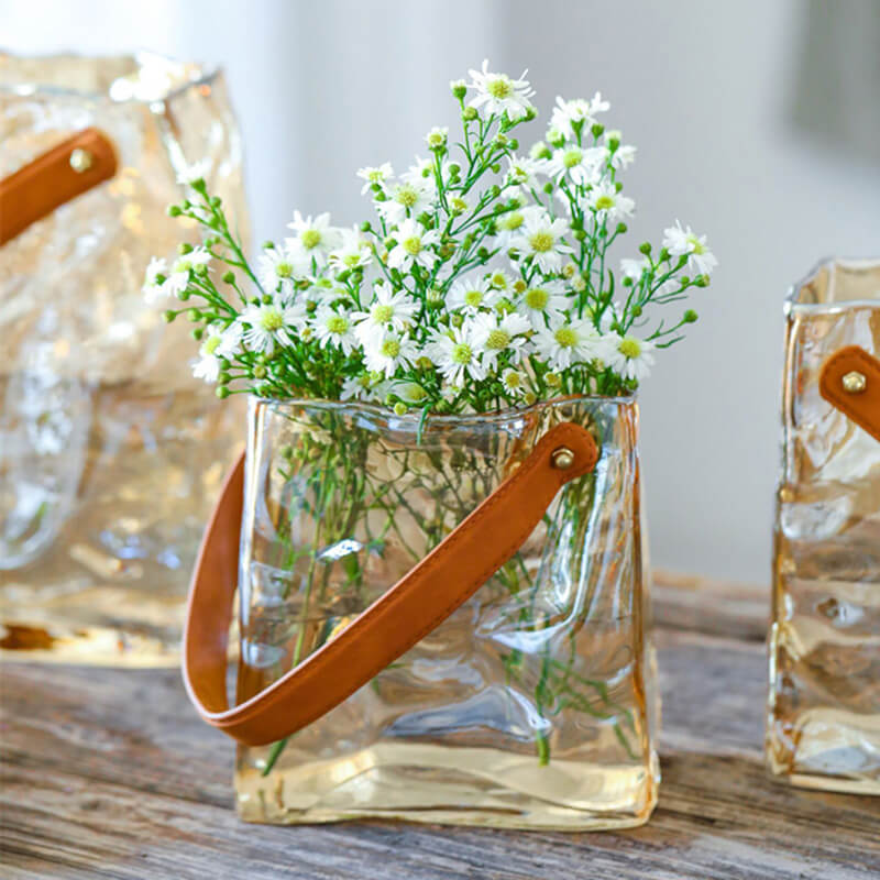 Vase en verre plissé Lighteme