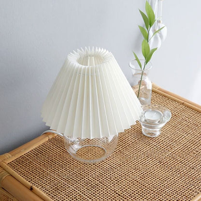 Lighteme Pleated Glass Base Table Lamp