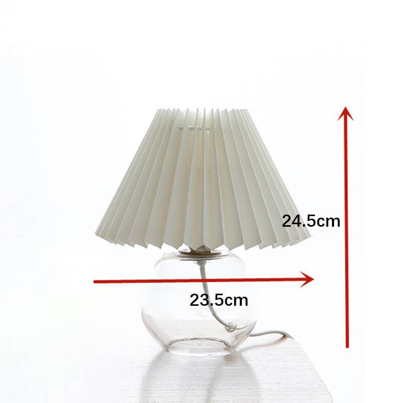 Lighteme Pleated Glass Base Table Lamp