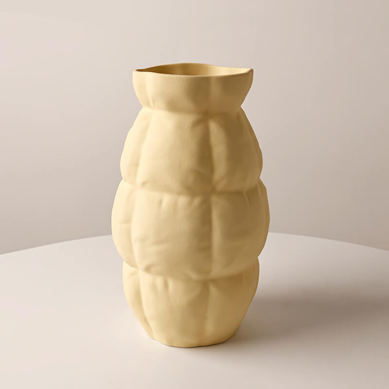 Lighteme Pleated Grid Ceramic Vase