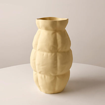 Lighteme Pleated Grid Ceramic Vase