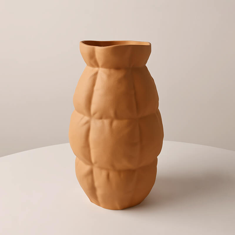 Lighteme Pleated Grid Ceramic Vase