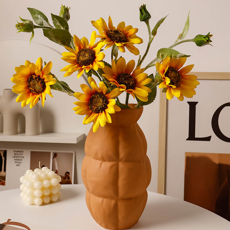 Lighteme Pleated Grid Ceramic Vase