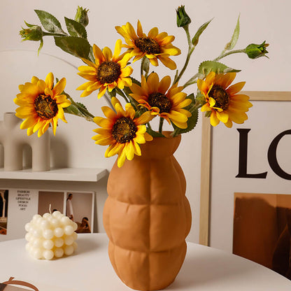 Lighteme Pleated Grid Ceramic Vase