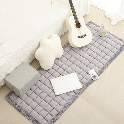 Lighteme Pleated Macrame Grid Rug
