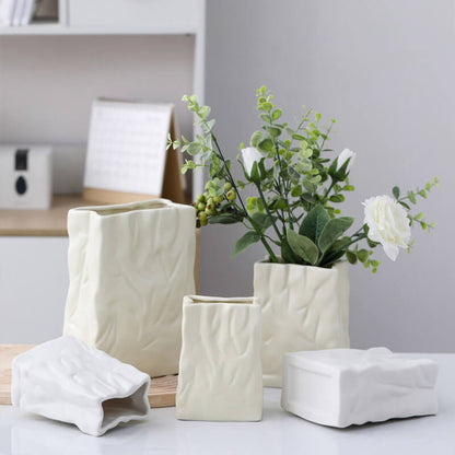Lighteme Pleated Paper Bag Ceramic Vase