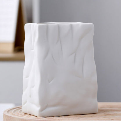 Lighteme Pleated Paper Bag Ceramic Vase