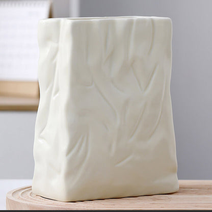Lighteme Pleated Paper Bag Ceramic Vase