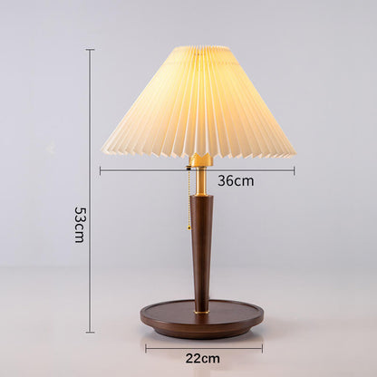 Lighteme Pleated Wooden Table Lamp