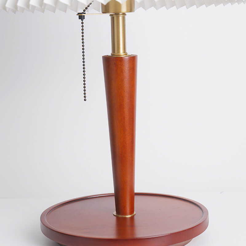 Lighteme Pleated Wooden Table Lamp