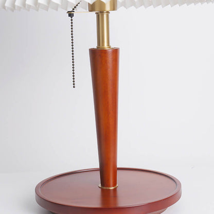 Lighteme Pleated Wooden Table Lamp