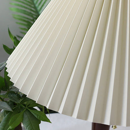 Lighteme Pleated Wooden Table Lamp