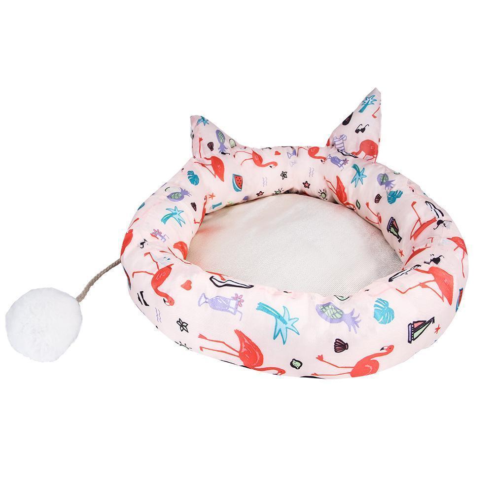 Lighteme Pompom Cute Cat Ear Bed Warm Kitten Litter (4 colors & 3 sizes)