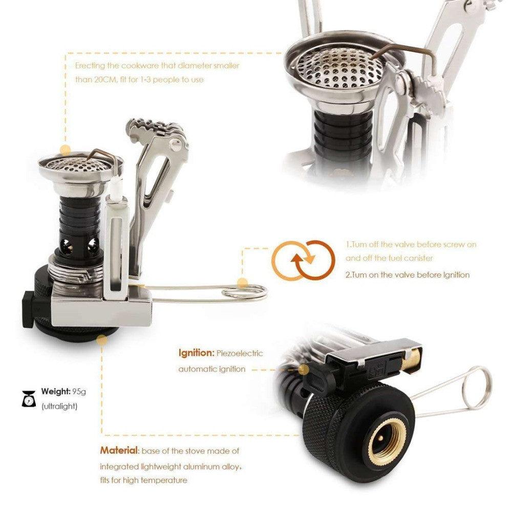 Lighteme Tragbarer Mini-Ultraleicht-Campingkocher für den Außenbereich