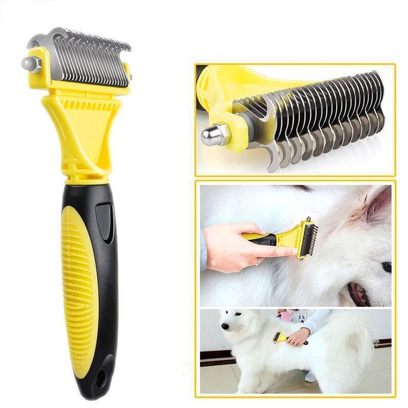 Lighteme Professional Stainless Double-sided Pet Comb Brush