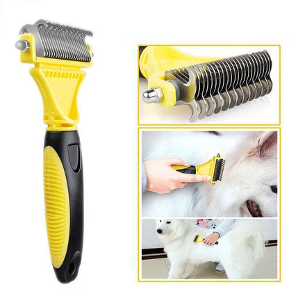Lighteme Professional Stainless Double-sided Pet Comb Brush