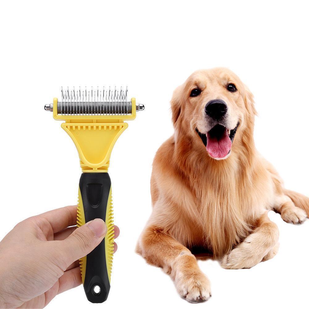 Lighteme Professional Stainless Double-sided Pet Comb Brush