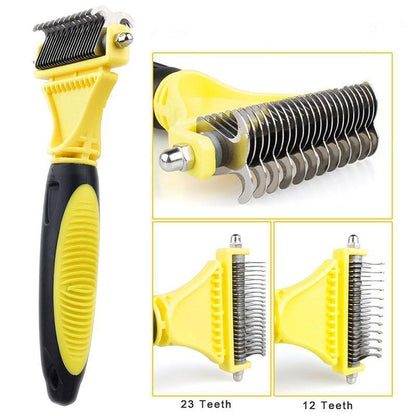 Lighteme Professional Stainless Double-sided Pet Comb Brush