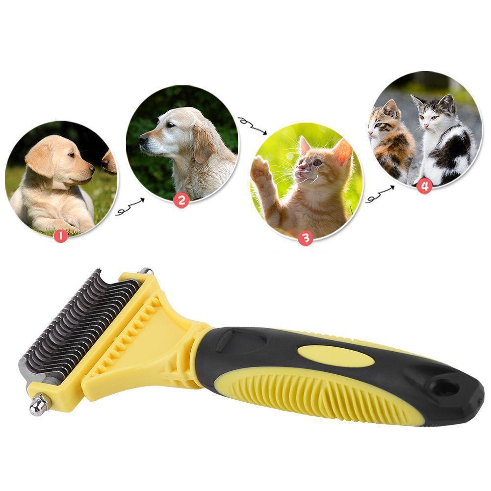 Lighteme Professional Stainless Double-sided Pet Comb Brush