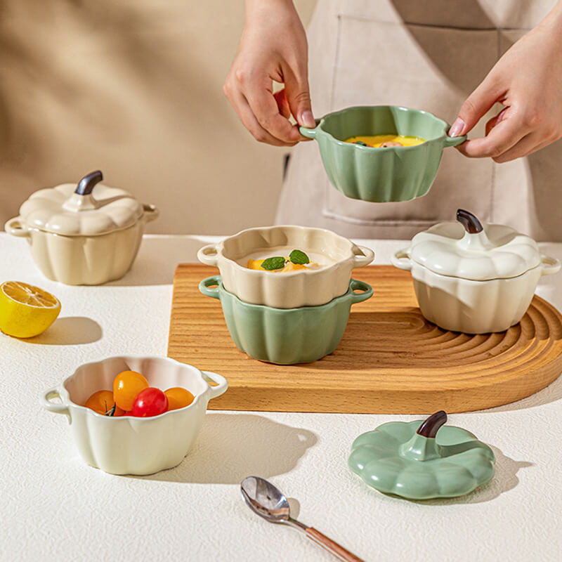 Bol de cuisson en céramique en forme de citrouille Lighteme