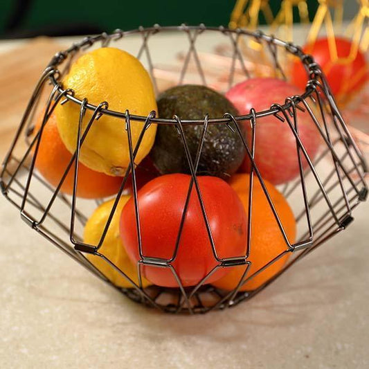 Panier pliable Lighteme en fil d'acier inoxydable (3 couleurs et 3 tailles)