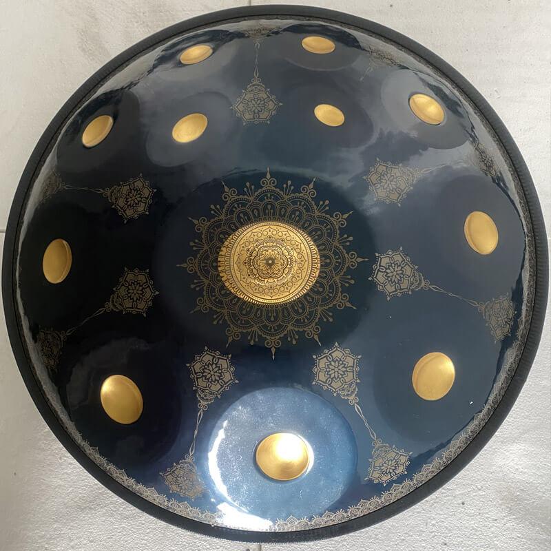 Royal Garden Mandala-Muster individuell angepasste F3 22 Zoll (12+2) Noten Handpan-Trommel aus Edelstahl/Nitridstahl