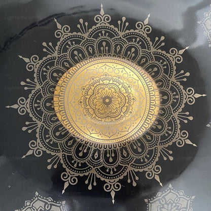 Royal Garden Mandala Handmade D Minor 22 In 9/10/12 Notes Kurd Scale / Celtic Scale Nitride Steel Handpan Drum
