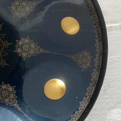 Royal Garden Nitride Steel HandPan Drum D Minor Amara/Celtic Scale 22 Inch 9 Notes Mandala Hang Drum
