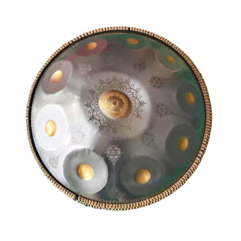 Royal Garden Custom Stainless Steel HandPan Drum D Minor Sabye Scale 22 Inch 9/10/12 Notes Mandala Hand Pans For Sale
