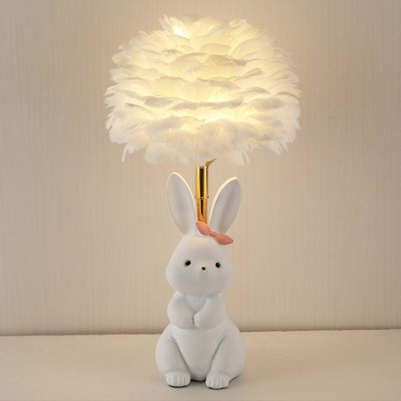 Lighteme Rabbit Feather Table Lamp