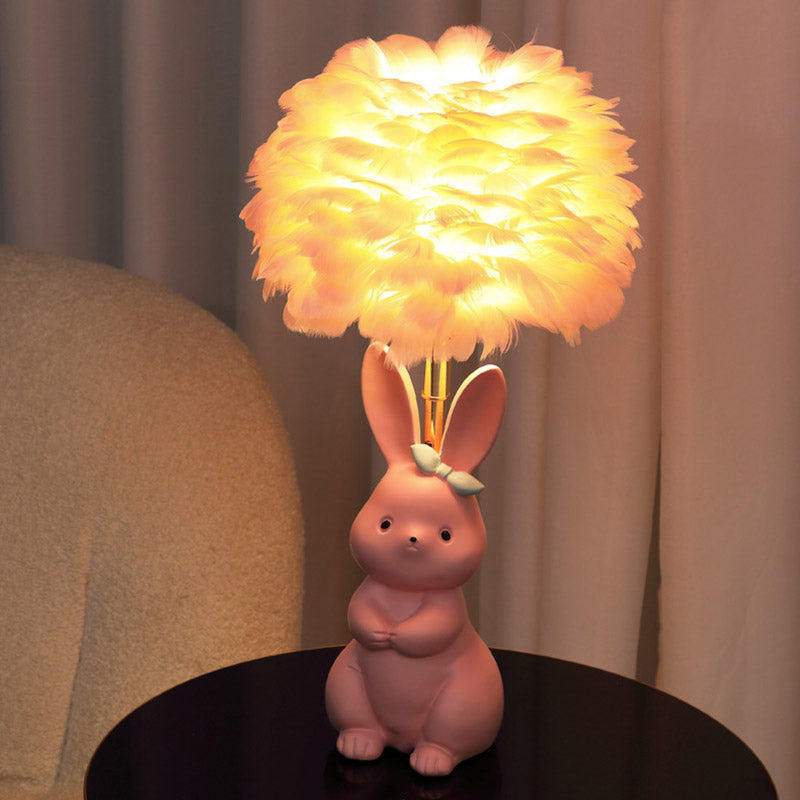 Lighteme Rabbit Feather Table Lamp