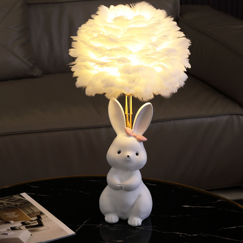 Lighteme Rabbit Feather Table Lamp