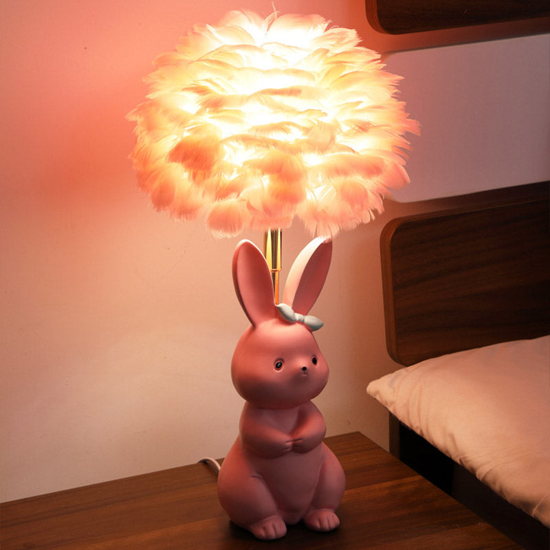 Lighteme Rabbit Feather Table Lamp