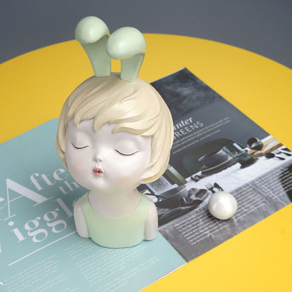 Lighteme Rabbit Girl Resin Ornament