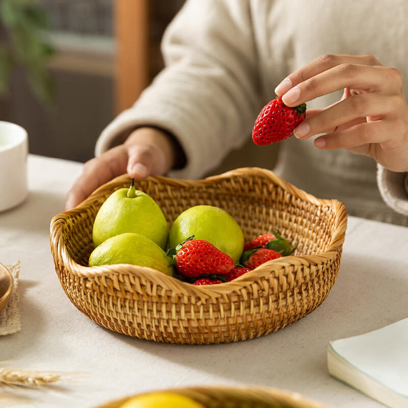 Panier de rangement en rotin Lighteme