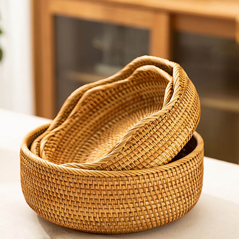 Panier de rangement en rotin Lighteme