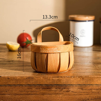 Panier de rangement mural en rotin Lighteme