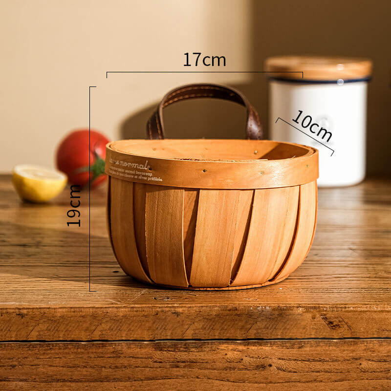 Panier de rangement mural en rotin Lighteme