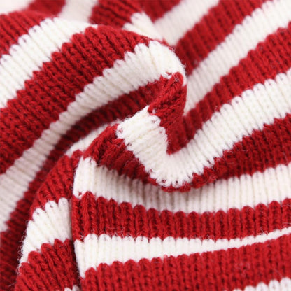 Lighteme Red Stripe Dog Knitting Two Legs Cloth (2 Types & 5 sizes)