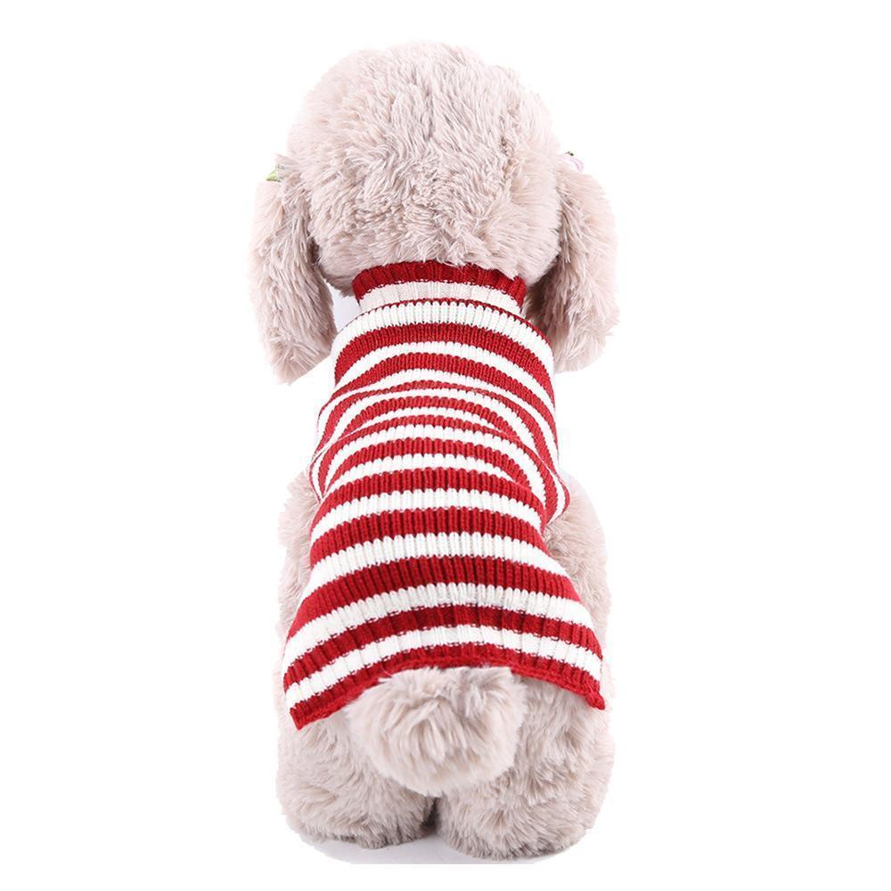Lighteme Red Stripe Dog Knitting Two Legs Cloth (2 Types & 5 sizes)