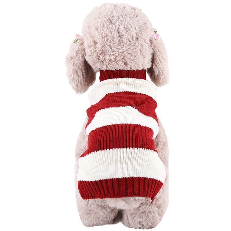 Lighteme Red Stripe Dog Knitting Two Legs Cloth (2 Types & 5 sizes)