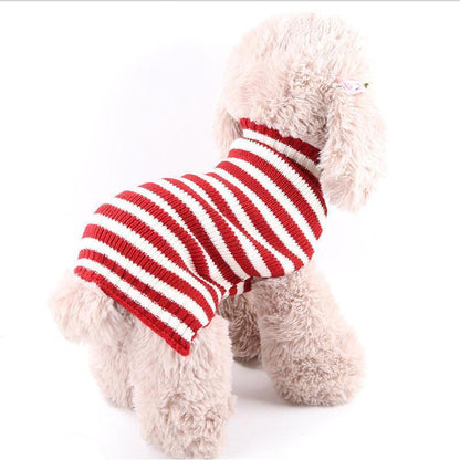 Lighteme Red Stripe Dog Knitting Two Legs Cloth (2 Types & 5 sizes)