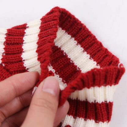 Lighteme Red Stripe Dog Knitting Two Legs Cloth (2 Types & 5 sizes)