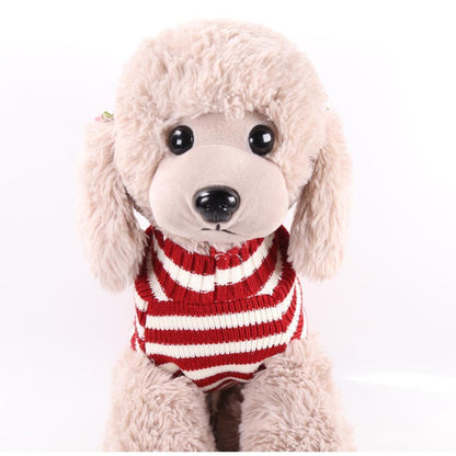 Lighteme Red Stripe Dog Knitting Two Legs Cloth (2 Types & 5 sizes)