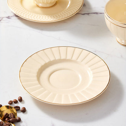 Lighteme Retro Ceramic Coffee Cup And Saucer Set