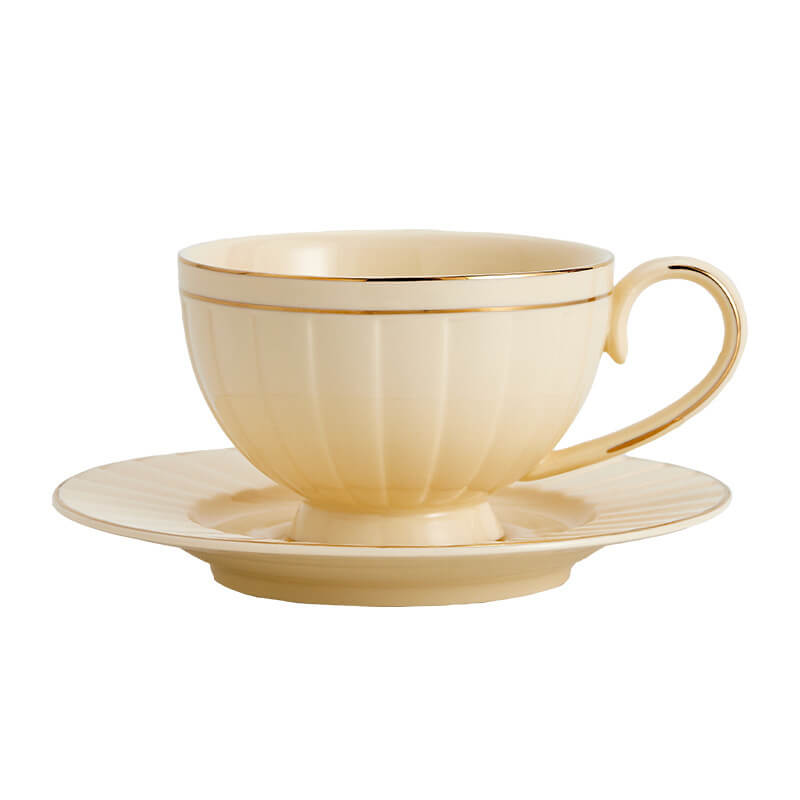 Lighteme Retro Ceramic Coffee Cup And Saucer Set