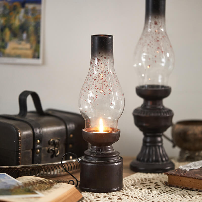 Bougeoir en verre rétro en forme de kérosène Lighteme