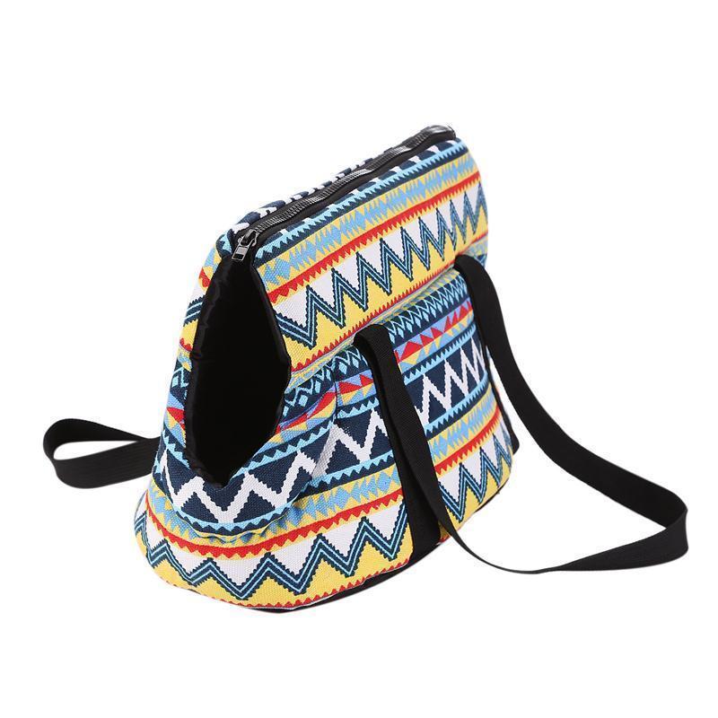 Sac pour animaux de compagnie Lighteme à motif rétro et ouverture oblique (2 tailles)