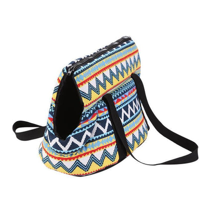 Sac pour animaux de compagnie Lighteme à motif rétro et ouverture oblique (2 tailles)