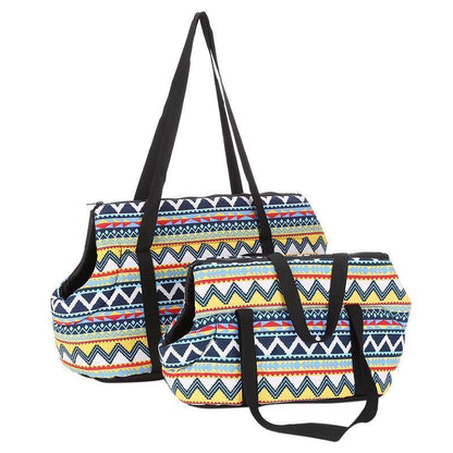 Sac pour animaux de compagnie Lighteme à motif rétro et ouverture oblique (2 tailles)